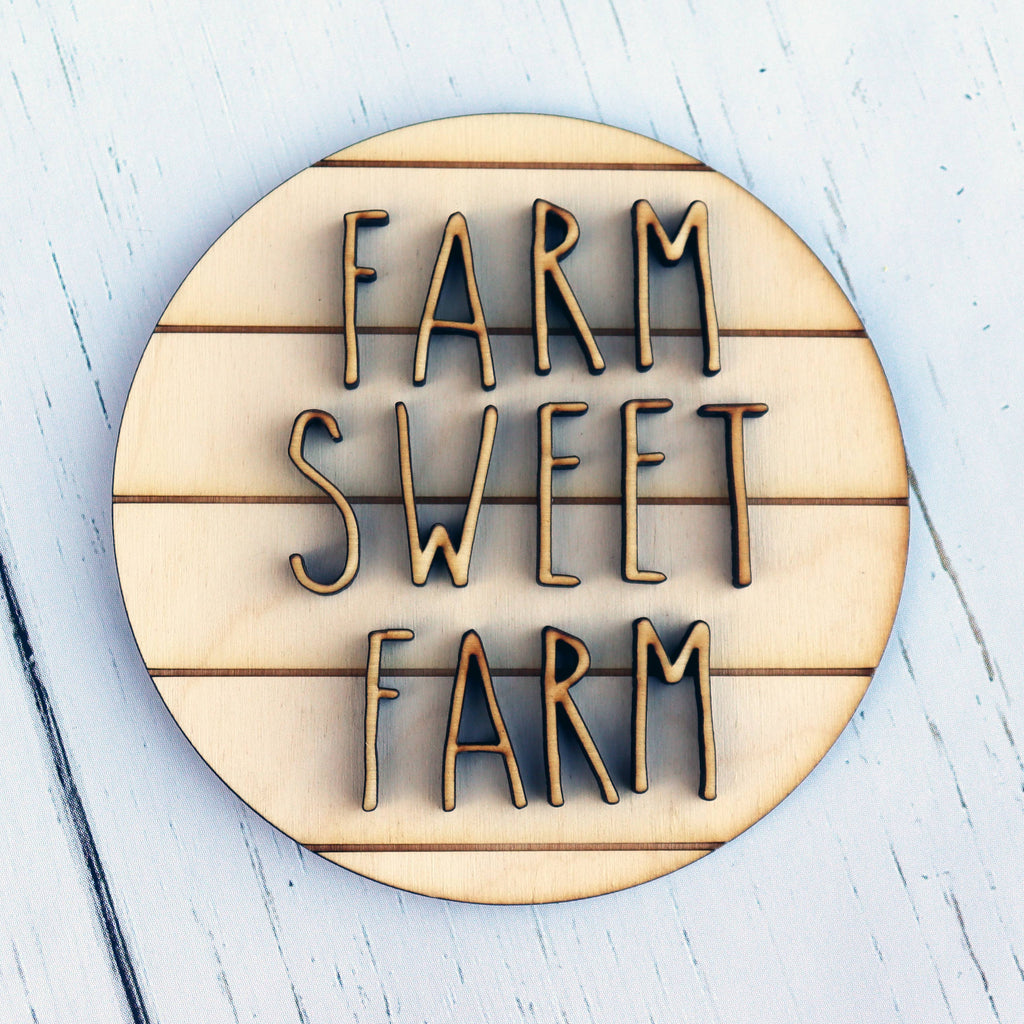 DIY Tiered Tray Farm Sweet Farm Sign